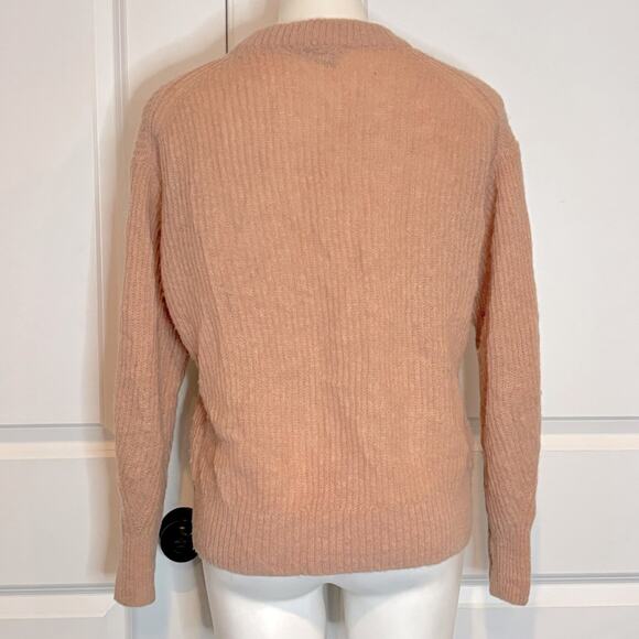 Everlane Alpaca Wool Crew Ribbed Oversized Sweater Dusty Pink XS - Picture 5 of 8